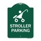 Signmission Reserved Stroller Parking W/ Graphic, Green & White Aluminum Sign, 18" x 24", GW-1824-22985 A-DES-GW-1824-22985 - alternate 1